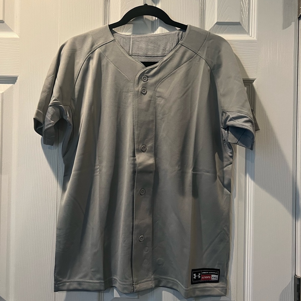 New Youth Under Armour Classic Two Button Down Baseball Jersey